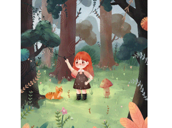 小女孩和她森林的故事