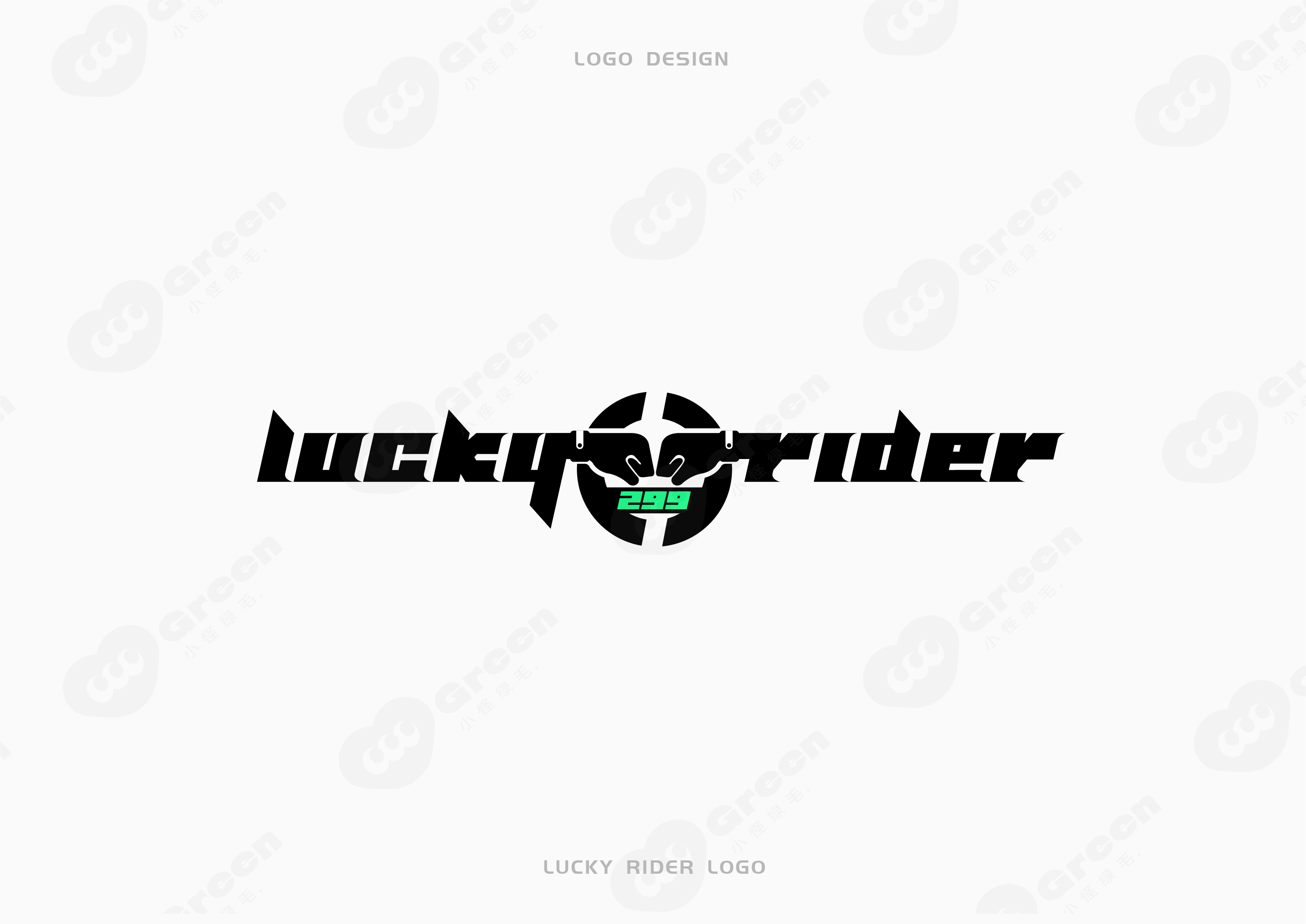 lucky rider logo设计 图3