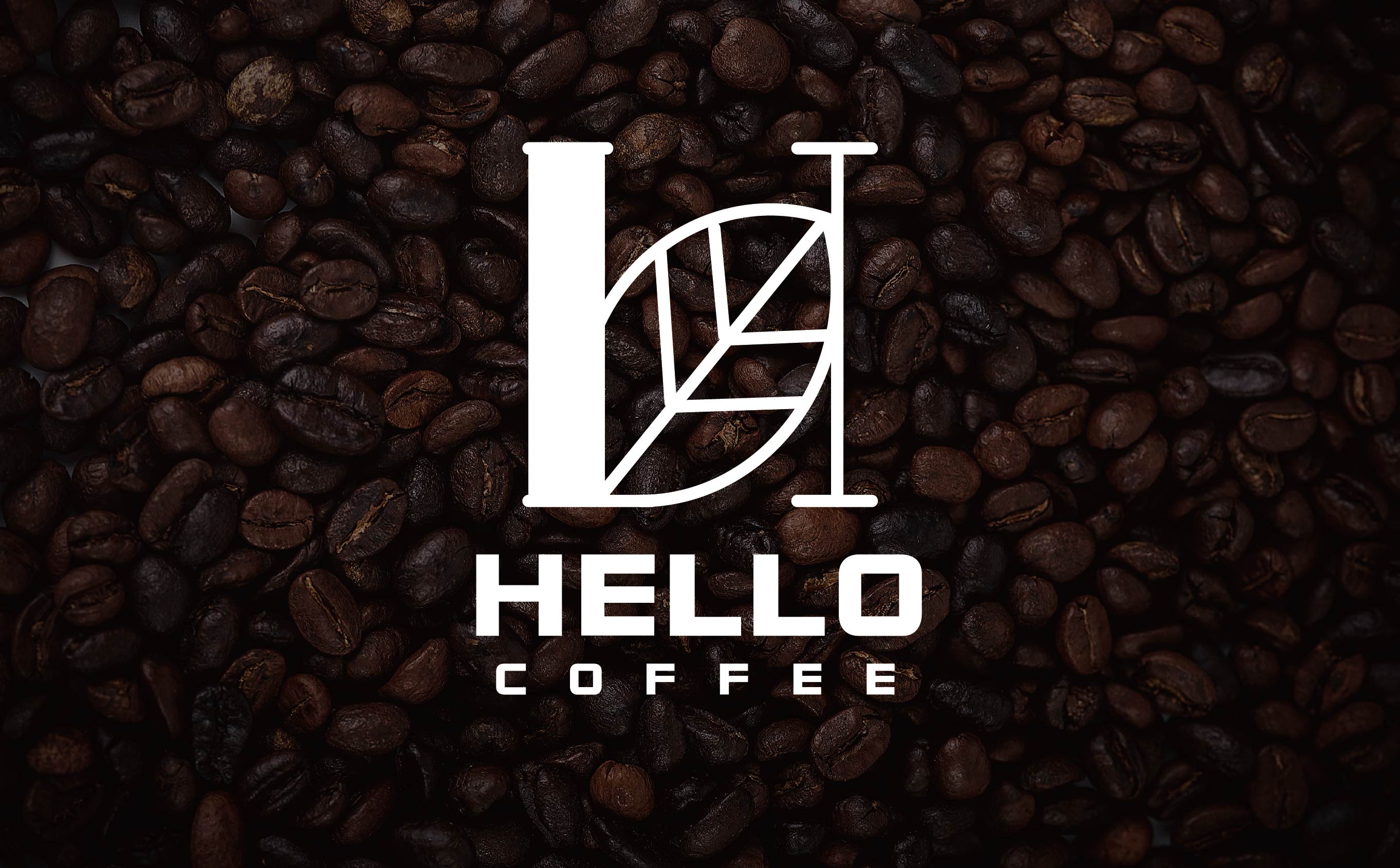 hello coffee logo设计 图1