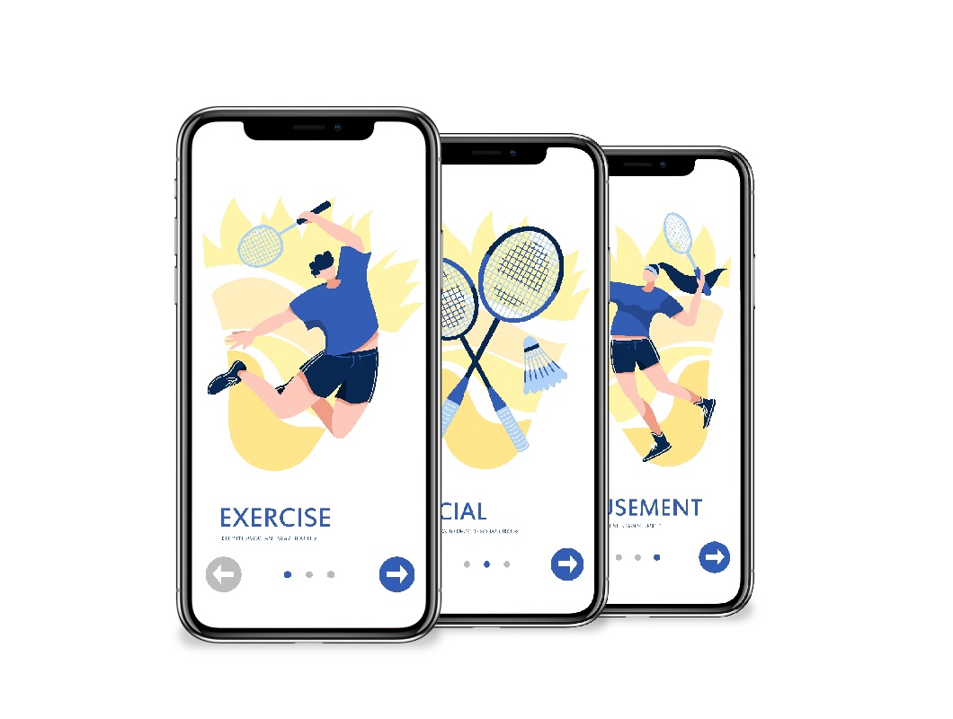 运用APP插画全案设计/羽毛球运动插画 图5