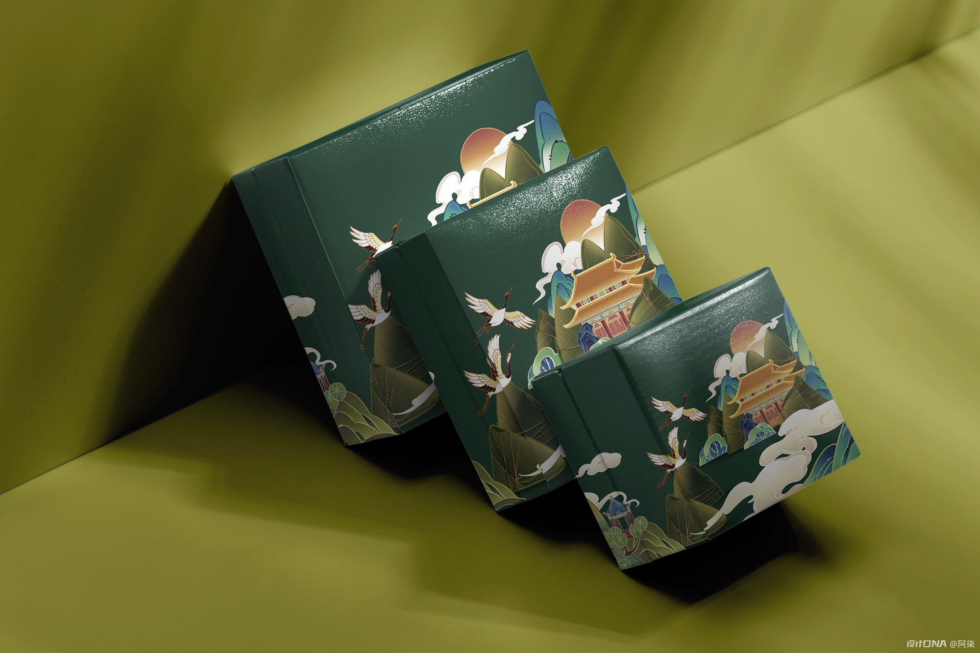阿柒设计x「粽情山水」粽子礼盒通用包装设 图7
