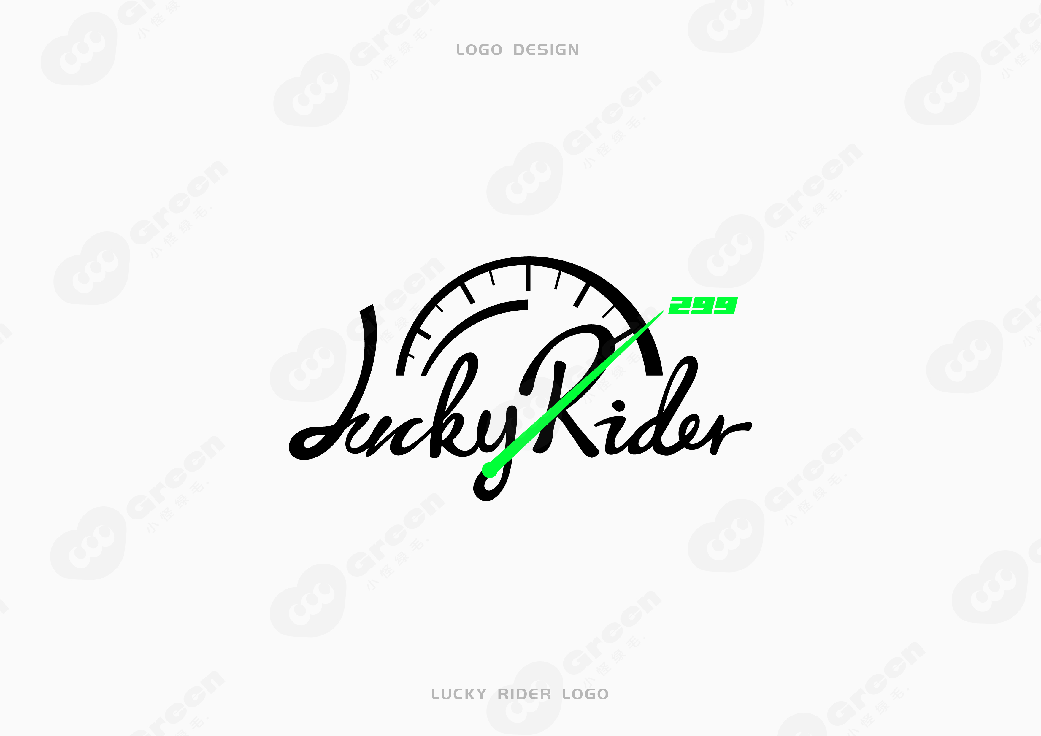 lucky rider logo设计 图2