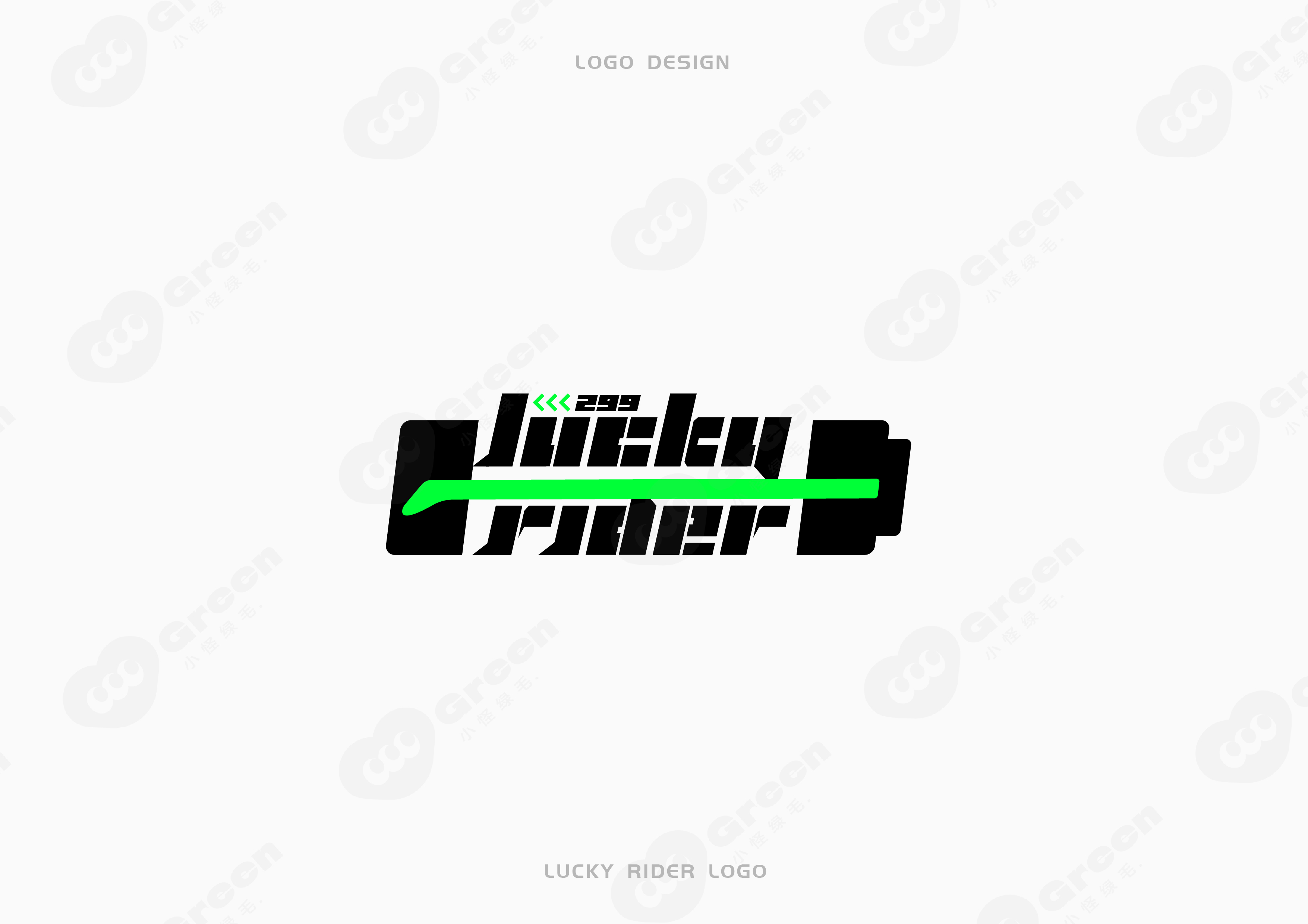 lucky rider logo设计 图1