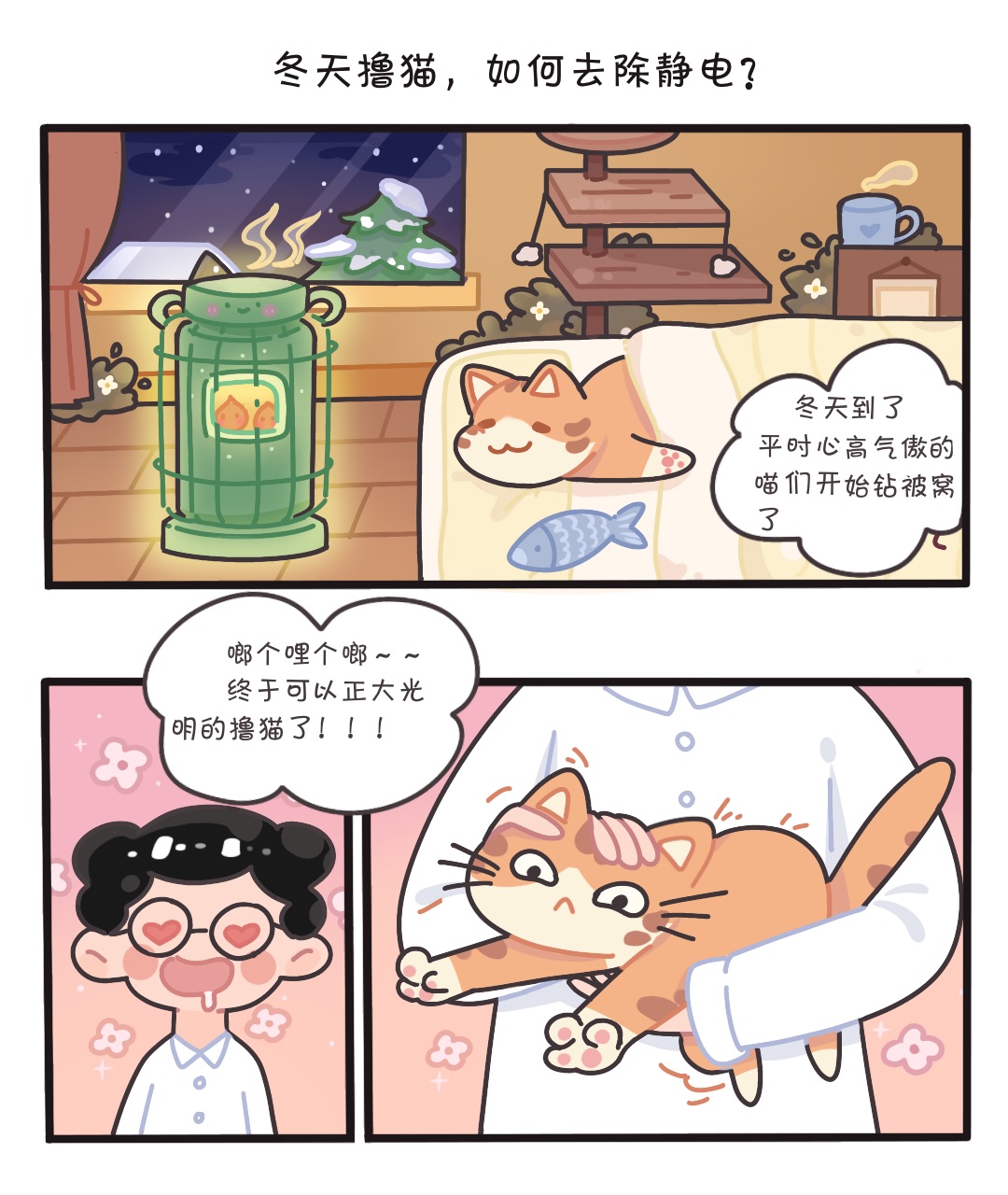 科普猫咪静电条漫 图1