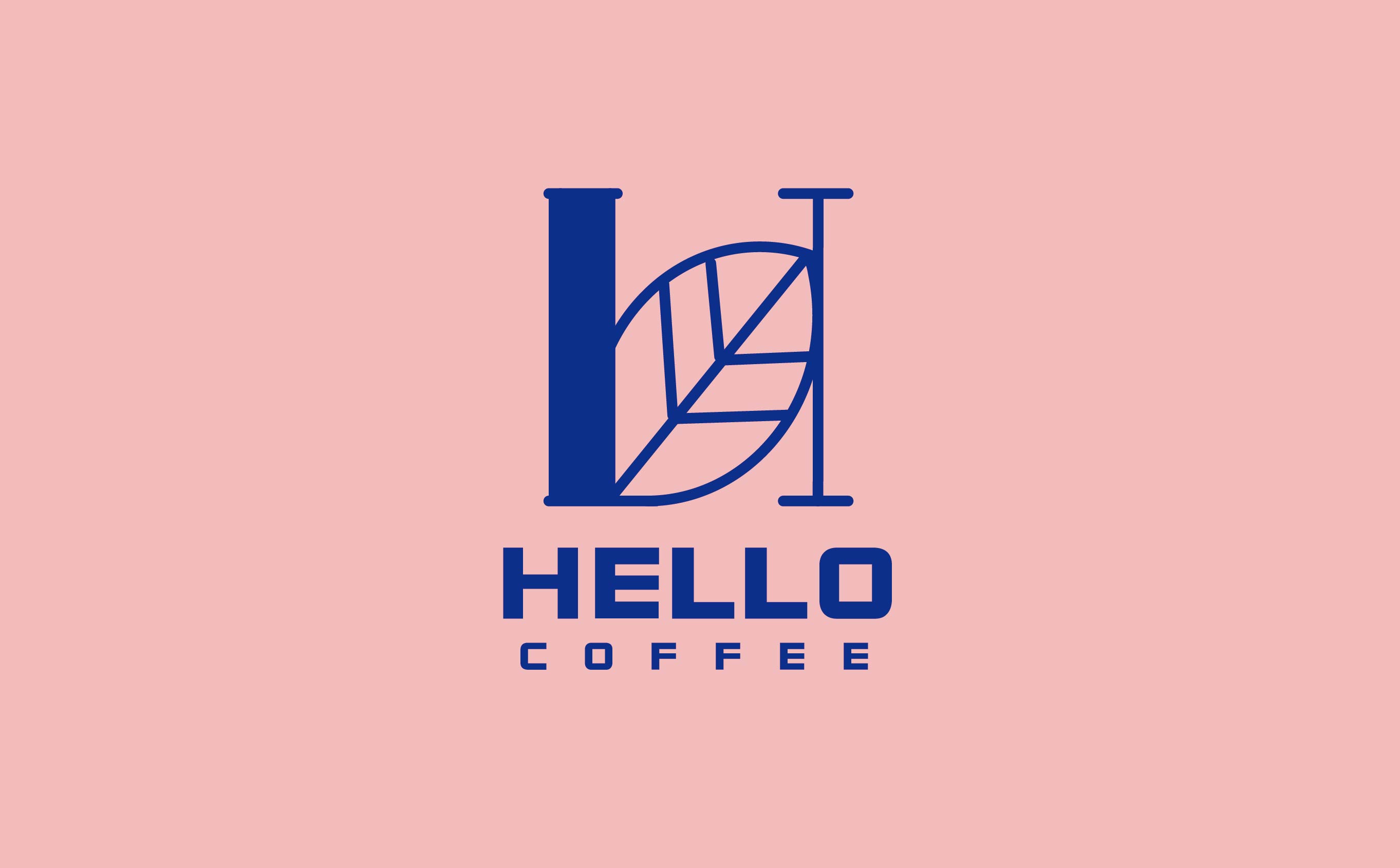 hello coffee logo设计 图2